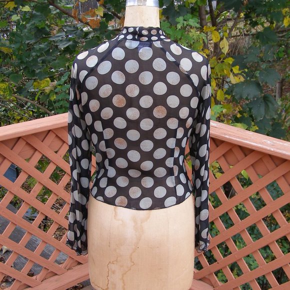 NEW RARE Patrizia Pepe Silk Blouse size L 10 Unique print - Picture 7 of 15